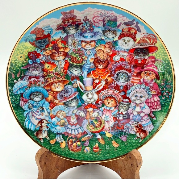 Franklin Mint Other - Franklin Mint Easter Purrade -Bill Bell Limited Edition Fine Porcelain Cat Plate